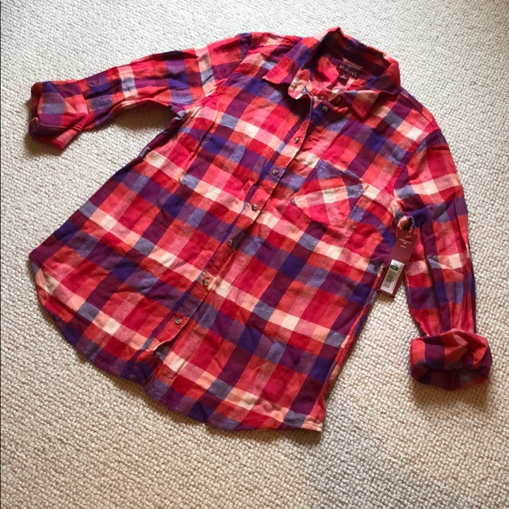 NWT women’s plaid top